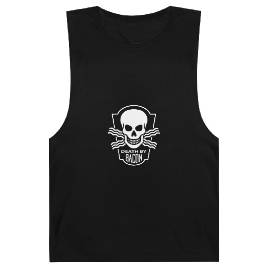 Death By Bacon Funny Skull Barnard Tanks