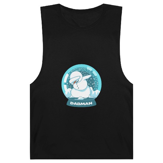 Dab Dabbing Snowman Dancing Snow Globe Christmas Barnard Tanks