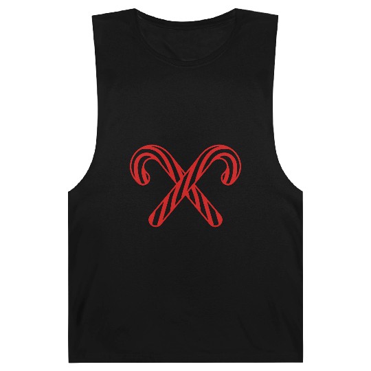 cross 2 candy cane x delicious candy sugar sweet h Barnard Tanks