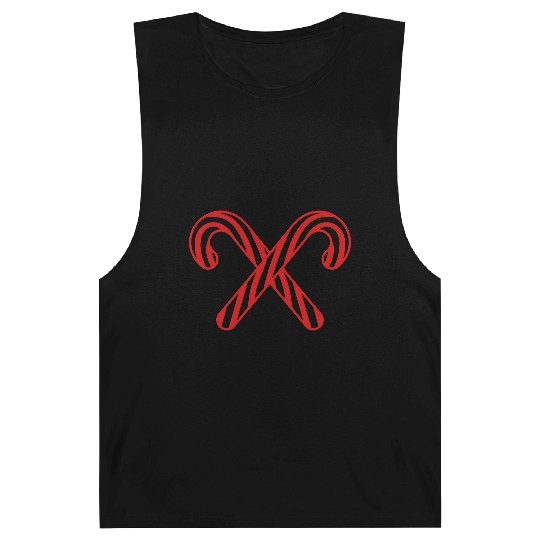 cross 2 candy cane x delicious candy sugar sweet h Barnard Tanks