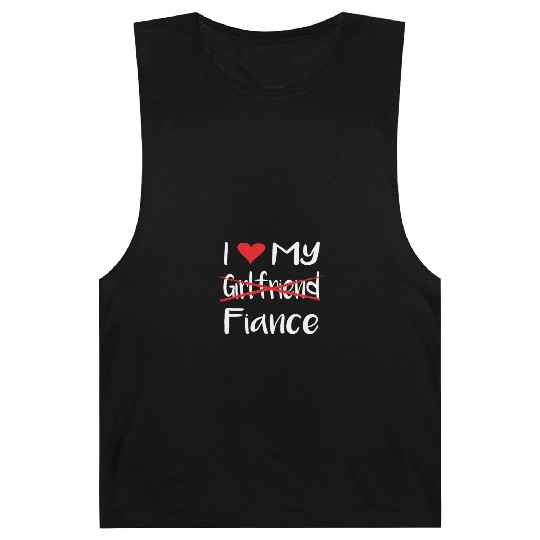 I Heart My Fiance funny lover Valentine's Day Gift Barnard Tanks