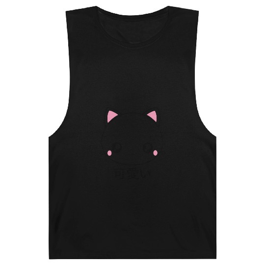Cute Kawaii Cat Face Japanese Anime Barnard Tanks