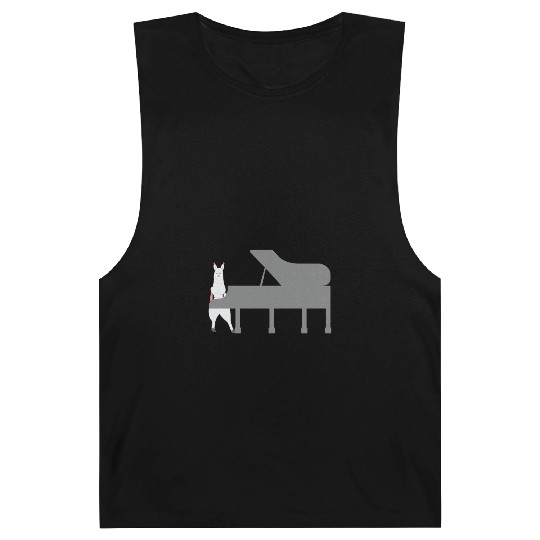 Cute Alpaca Llama Playing Piano Musician Gift Barnard Tanks