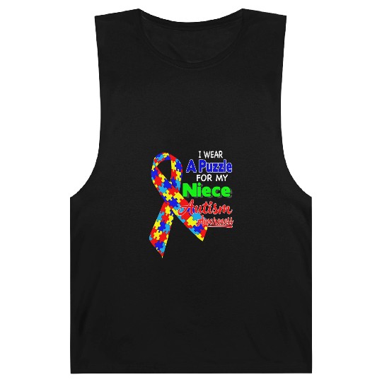 I wear a Puzzle for my Niece Autism Awareness shir Barnard Tanks