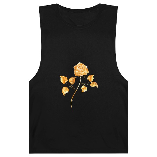 Golden rose gold flower jewelry vip vector image Barnard Tanks