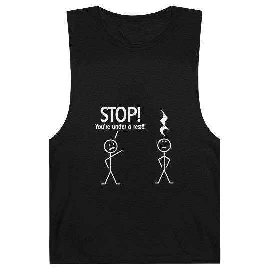 Stop You re Under A Rest Funny Novelty Music Band Barnard Tanks
