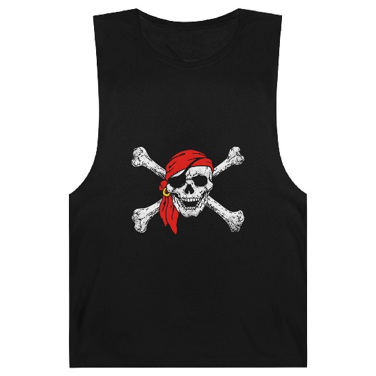 Pirate Skull Crossbones Barnard Tanks