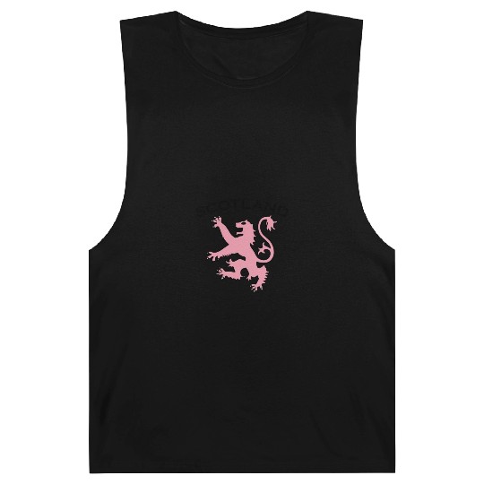 Cute Scottish rampant lion light pink Barnard Tanks