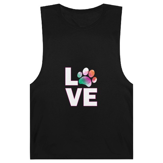 dog love paw - dog lovers Barnard Tanks