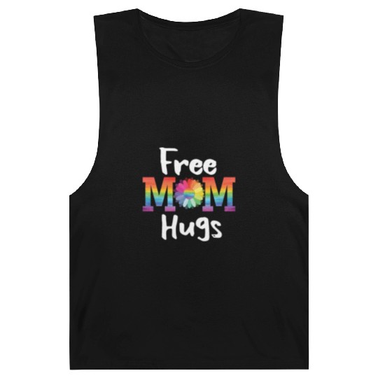 Free Mom Hugs Daisy Flower LGBT Pride Parades Gift Barnard Tanks