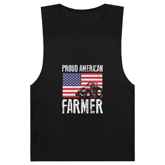 Proud American Farmer Gift Barnard Tanks