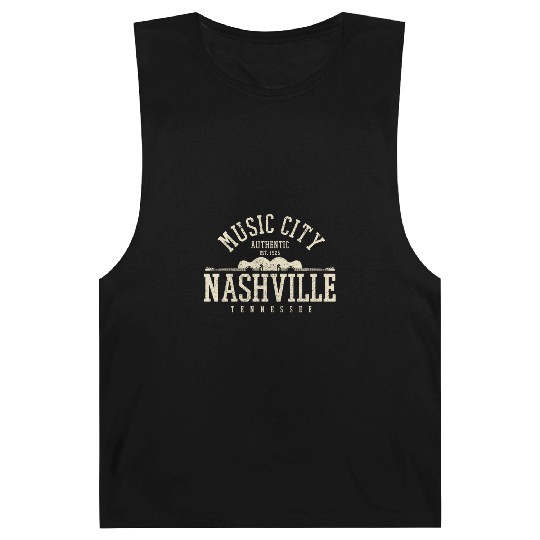 Nashville Guitar Country Music City Tennessee Gift Barnard Tanks