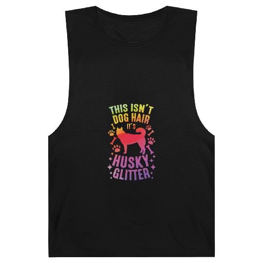 Siberian Husky Dog Wolf Funny huskies Dog Hair Barnard Tanks
