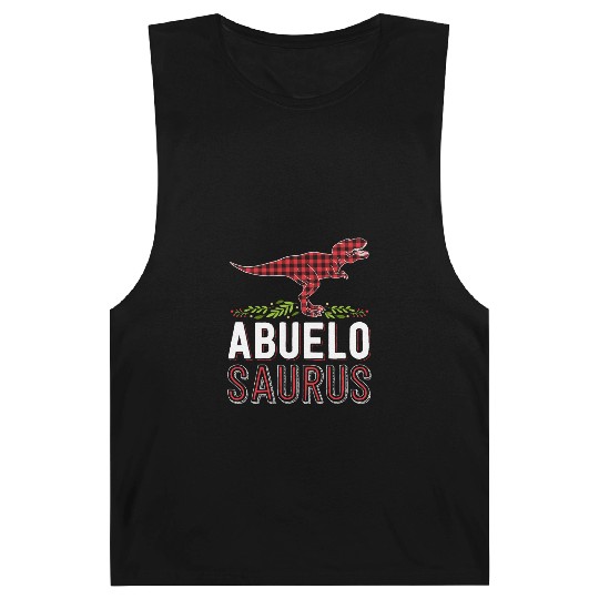 Abuelo Saurus T Rex Red Plaid Matching Family Barnard Tanks