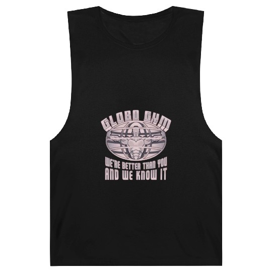 globo gym costume Barnard Tanks