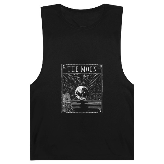 Moon Tarot Card XVIII Occult Witchcraft Gothic Barnard Tanks