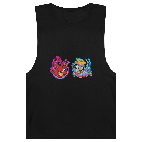 bird heaven angel vs. bird hell devil Barnard Tanks