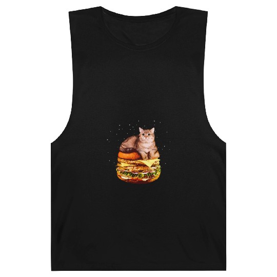 Hamburger Space Cat Funny Kitty Gift Barnard Tanks