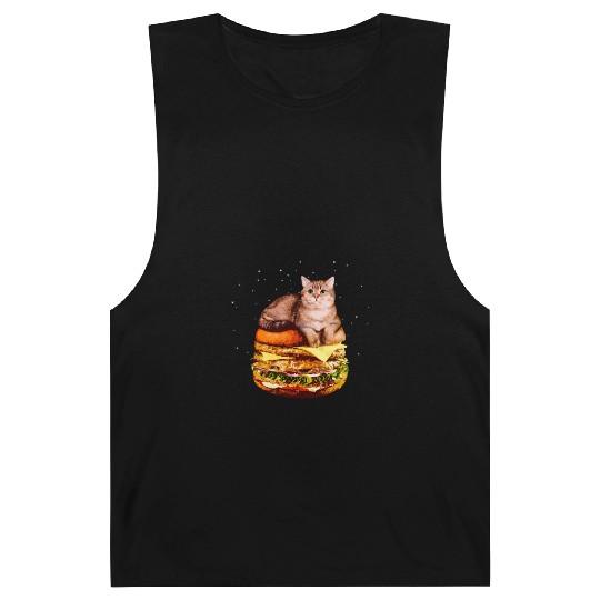 Hamburger Space Cat Funny Kitty Gift Barnard Tanks