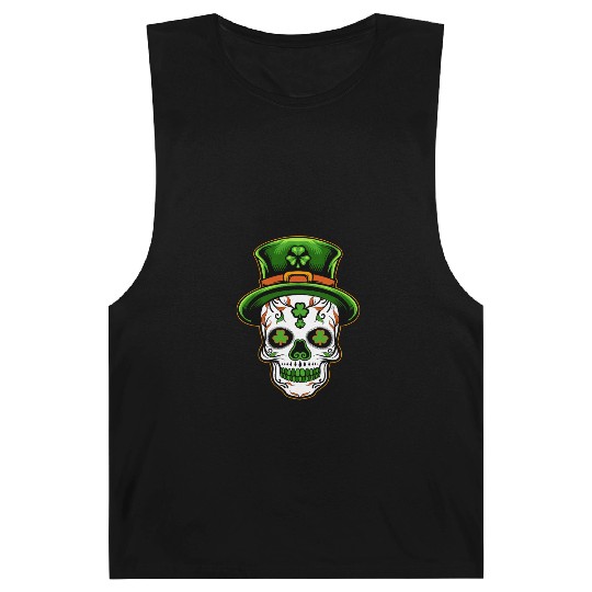 Sugar Skull St Patricks Day Barnard Tanks