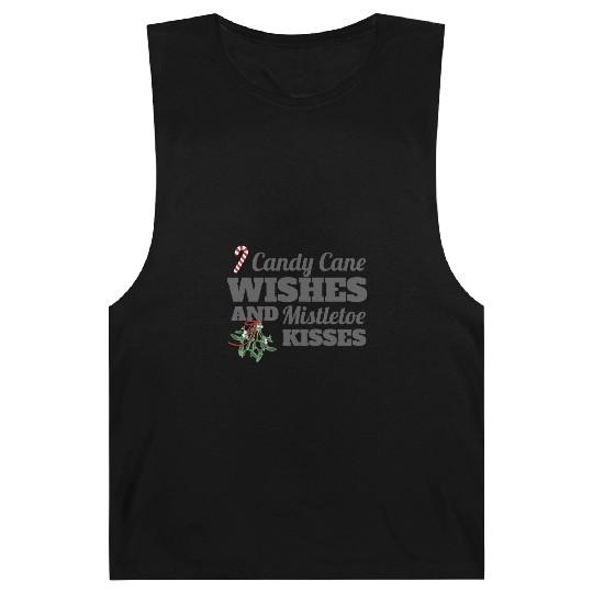 Candy Cane Wishes and Mistletoe Kisses Christmas Barnard Tanks
