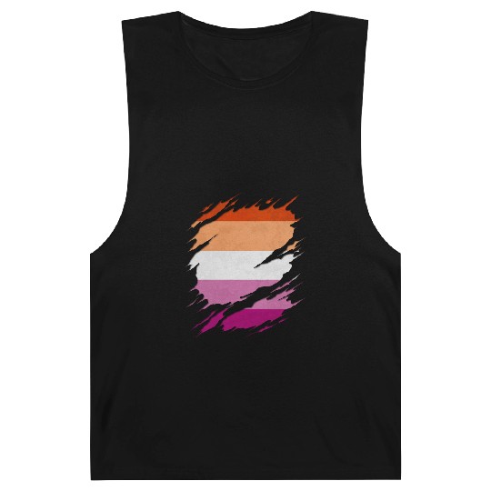 Lesbian Pride Flag Ripped Reveal Barnard Tanks