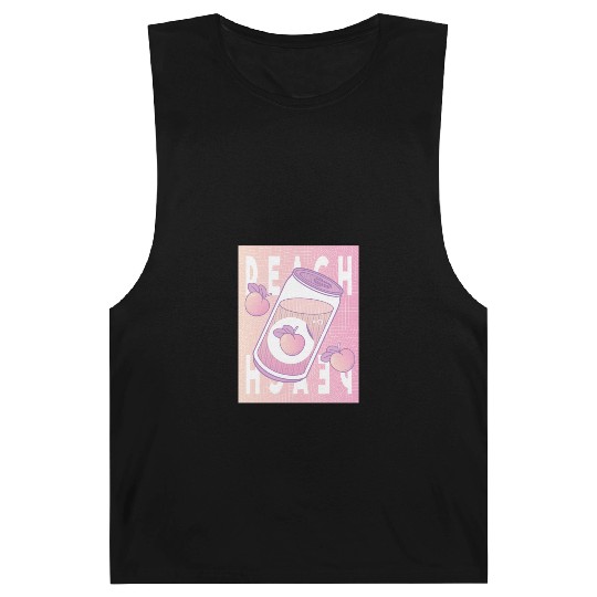 Peach Drink Aesthetic Vaporwave Japan Barnard Tanks