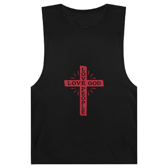 LOVE GOD LOVE PEOPLE - JESUS CROSS Barnard Tanks