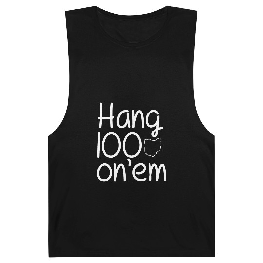 Hang 100 On Em college football funny Barnard Tanks