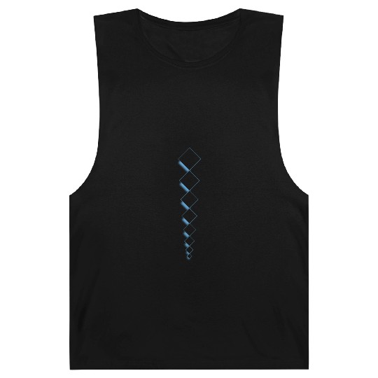 Squares design with drop shadow-light blue Barnard Tanks
