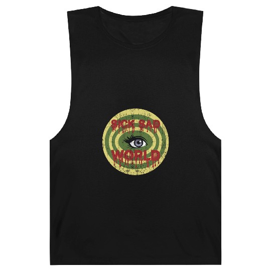 Daria Sick Sad World Drippy Text Eye Logo Barnard Tanks