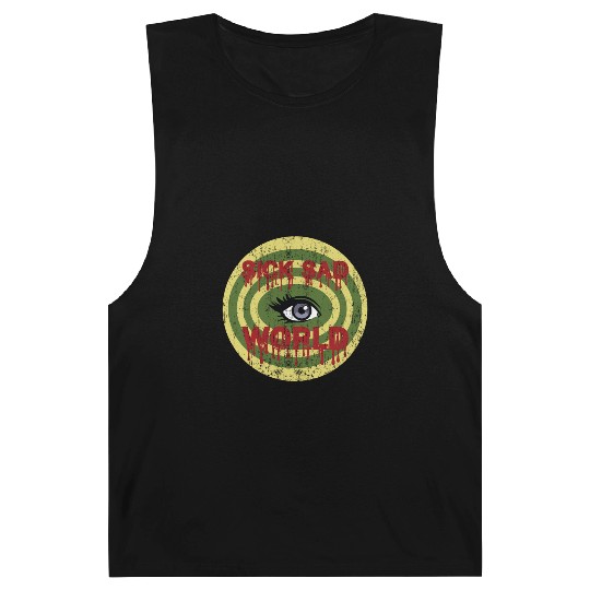 Daria Sick Sad World Drippy Text Eye Logo Barnard Tanks