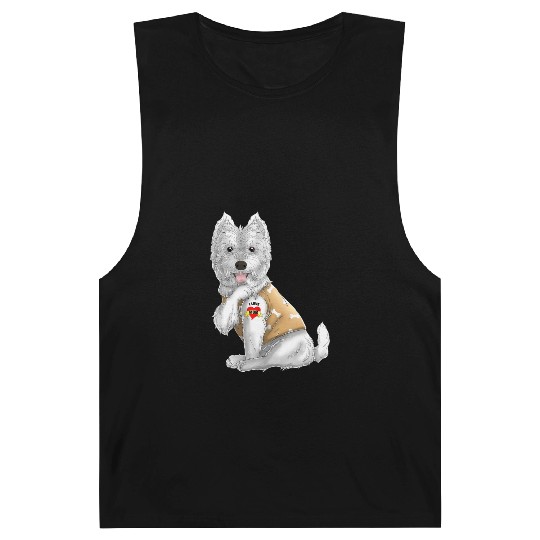 westie i love mom tattoo dog funny mors day gift Barnard Tanks