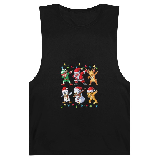 Dabbing Santa Elf Friends Christmas Kids Boys Barnard Tanks