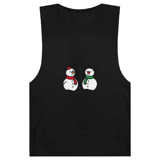 Hey look I'm a reindeer Funny Christmas snowman Barnard Tanks