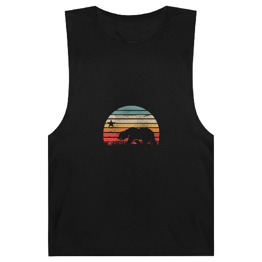 California Bear Retro Vintage Sunset Barnard Tanks