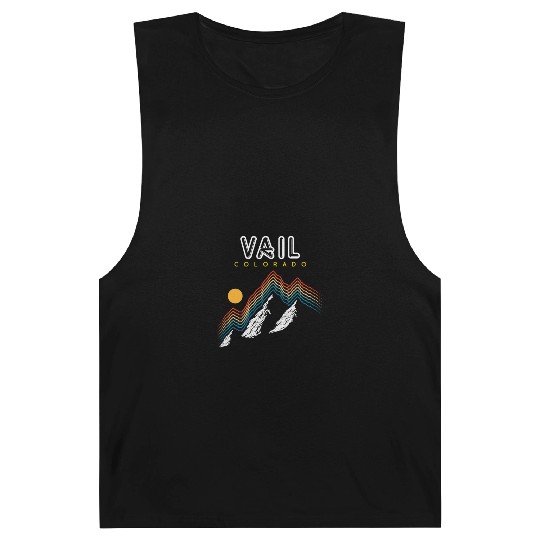 Vail Colorado Usa Ski Resort 1980S Retro Barnard Tanks