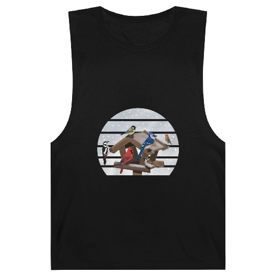 Birds Bird House Cardinal Blue Jay Robin Sparrow Barnard Tanks