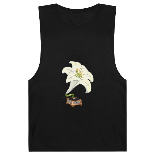 nostalgic lilies flowers blossoms gramophone Barnard Tanks