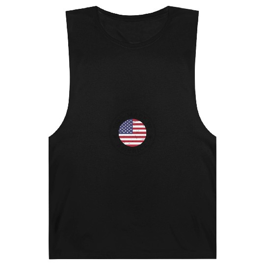 USA Made in America flag stamp Barnard Tanks