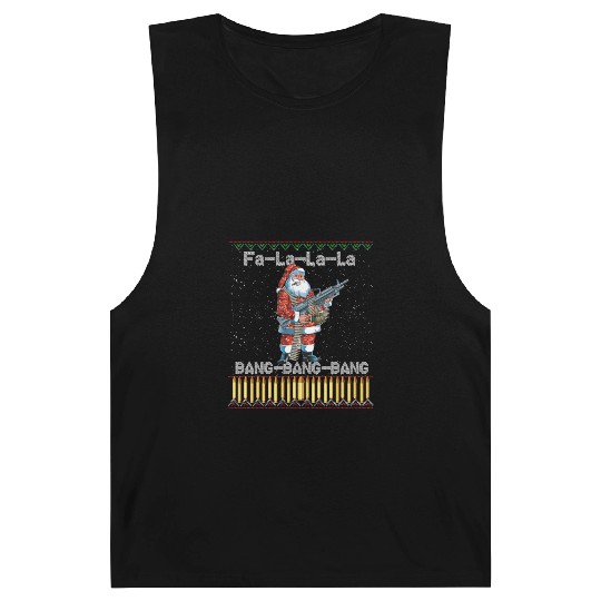 Santa Claus With A Big Gun Singing Song Funny Ugly Barnard Tanks