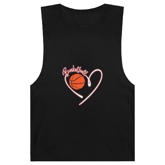 I Love Basketball Girl Basketball Player Heart Barnard Tanks