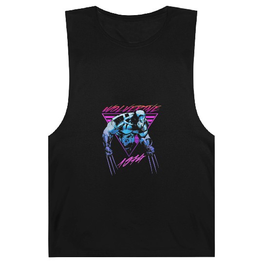 M-a-r-v-e-l W-o-l-verine Neon Retro Logan Graphic Barnard Tanks