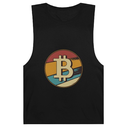 Bitcoin retro sunset crypto design Barnard Tanks