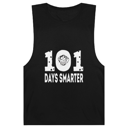101 Days Smarter Dalmatian Dog Funny Teachers Kids Barnard Tanks