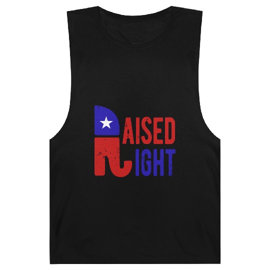 Raised Right Proud Republican Elephant Logo Usa Barnard Tanks