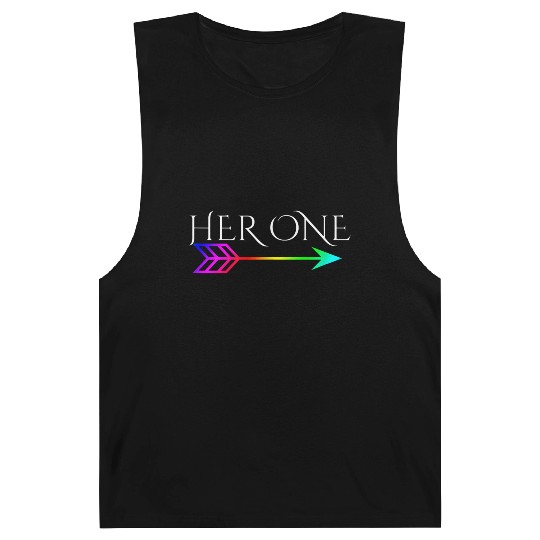Cute Gay Couple Lesbian Valentines Day Her One Barnard Tanks