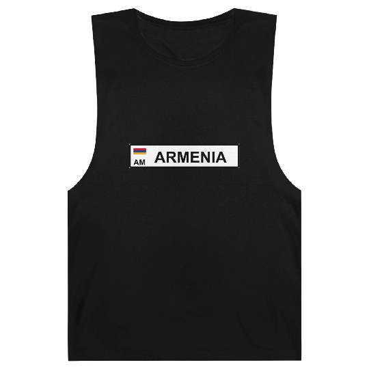 Realistic Armenia License Plate Sticker Barnard Tanks