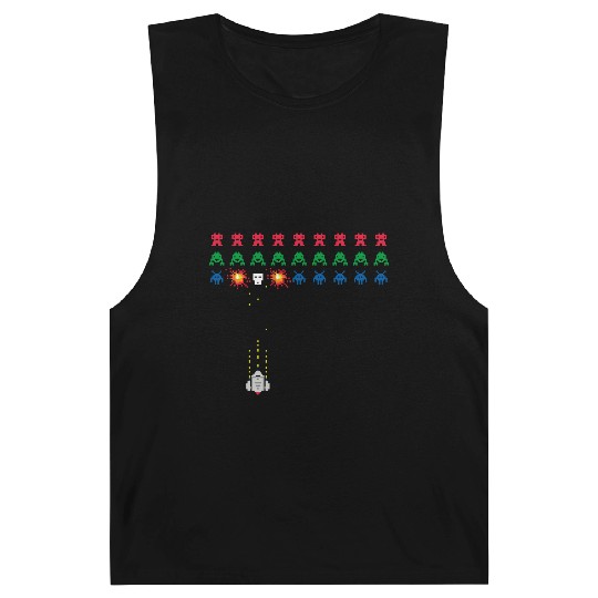 Space Invader 8 bits old school game Barnard Tanks