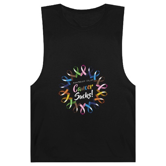 Whatever Color Cancer Sucks Ribbons Love Faith Sup Barnard Tanks